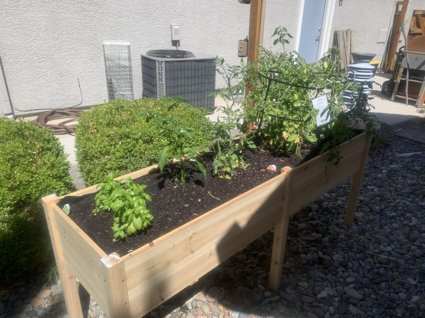 MIXC 331 lb Capacity Wooden Raised Garden Bed with Legs, 48x24x31 in. Elevated Reinforced Large Planter Box for Vegetable Flower Herb Outdoors - Beam and Column Structure - Unmatched Strength Outlast customer photo 2