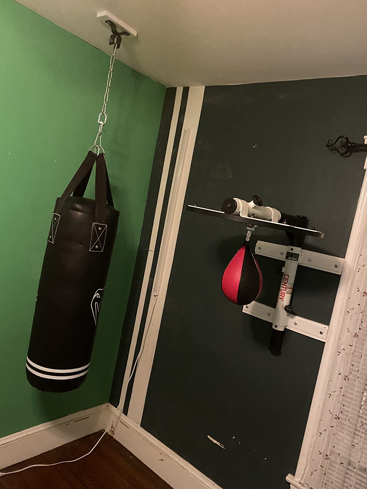 Century Martial Arts Fold-Away Wall Mount Speed Bag Platform with Bag | 6 Adjustable Heights, Space-Saving, Boxing & MMA Training Equipment customer photo 2