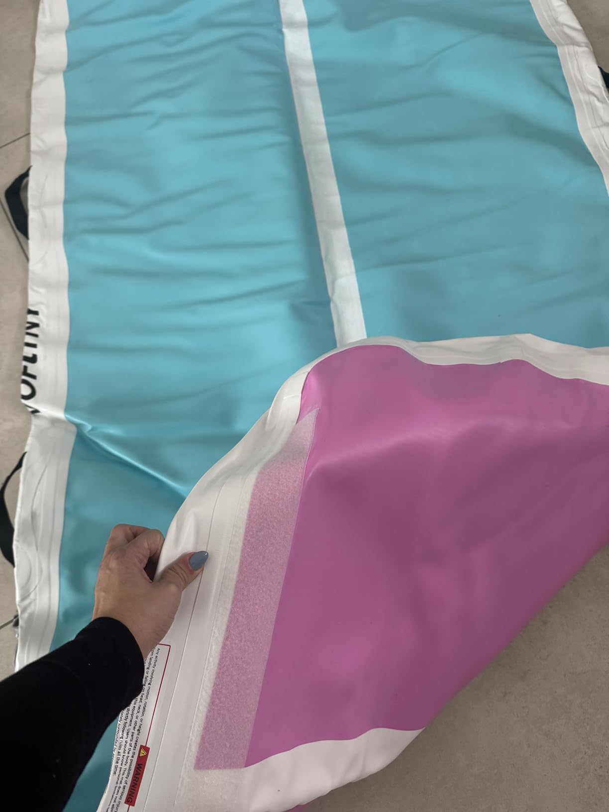 VOFiTNY All Purpose Gymnastics Mat 6.6/10/13/16/20 ft Sturdy Inflatable Tumble Track for Home/Gym customer photo 2