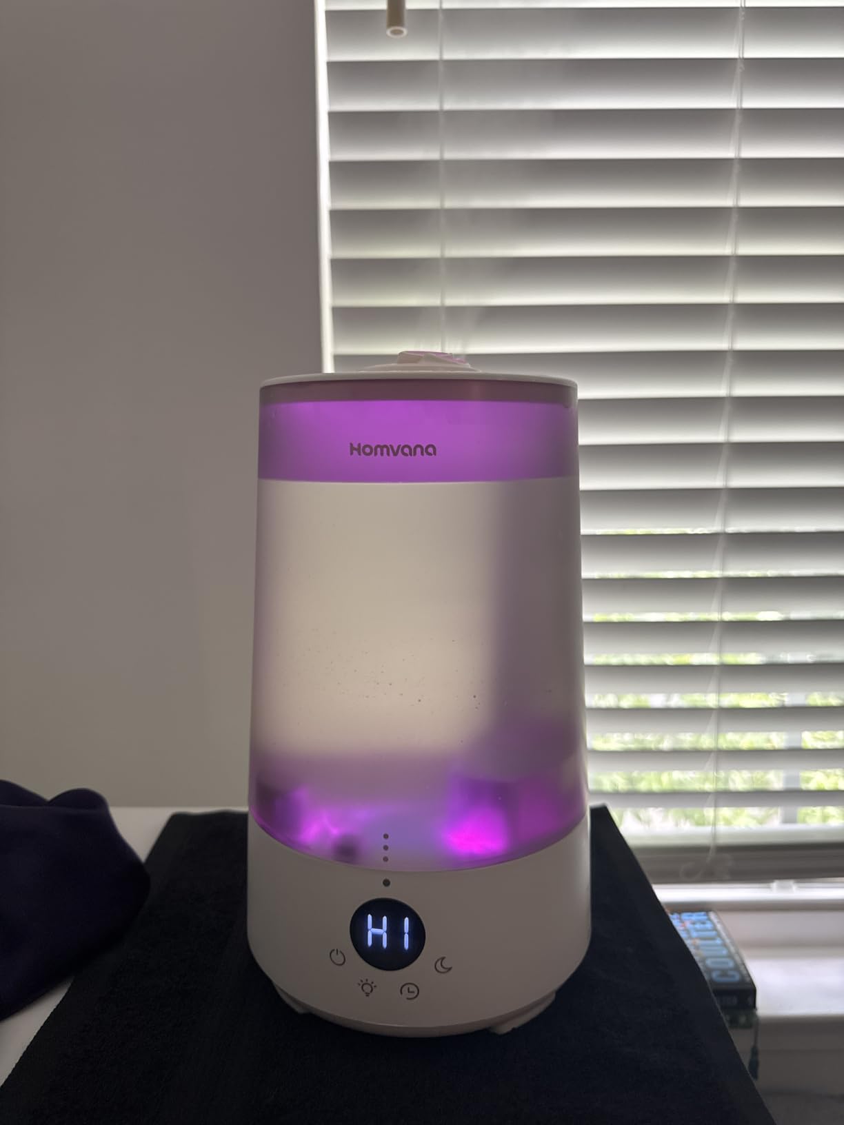 Homvana 3.6L Top-Fill Cool Mist Humidifiers for Bedroom, Large Room(Grey) | 23dB Quiet, Easy-to-Clean 2-in-1 Baby Humidifier & Oil Diffuser for Congestion Relief, Last for 4 Night (Grey) customer photo 1