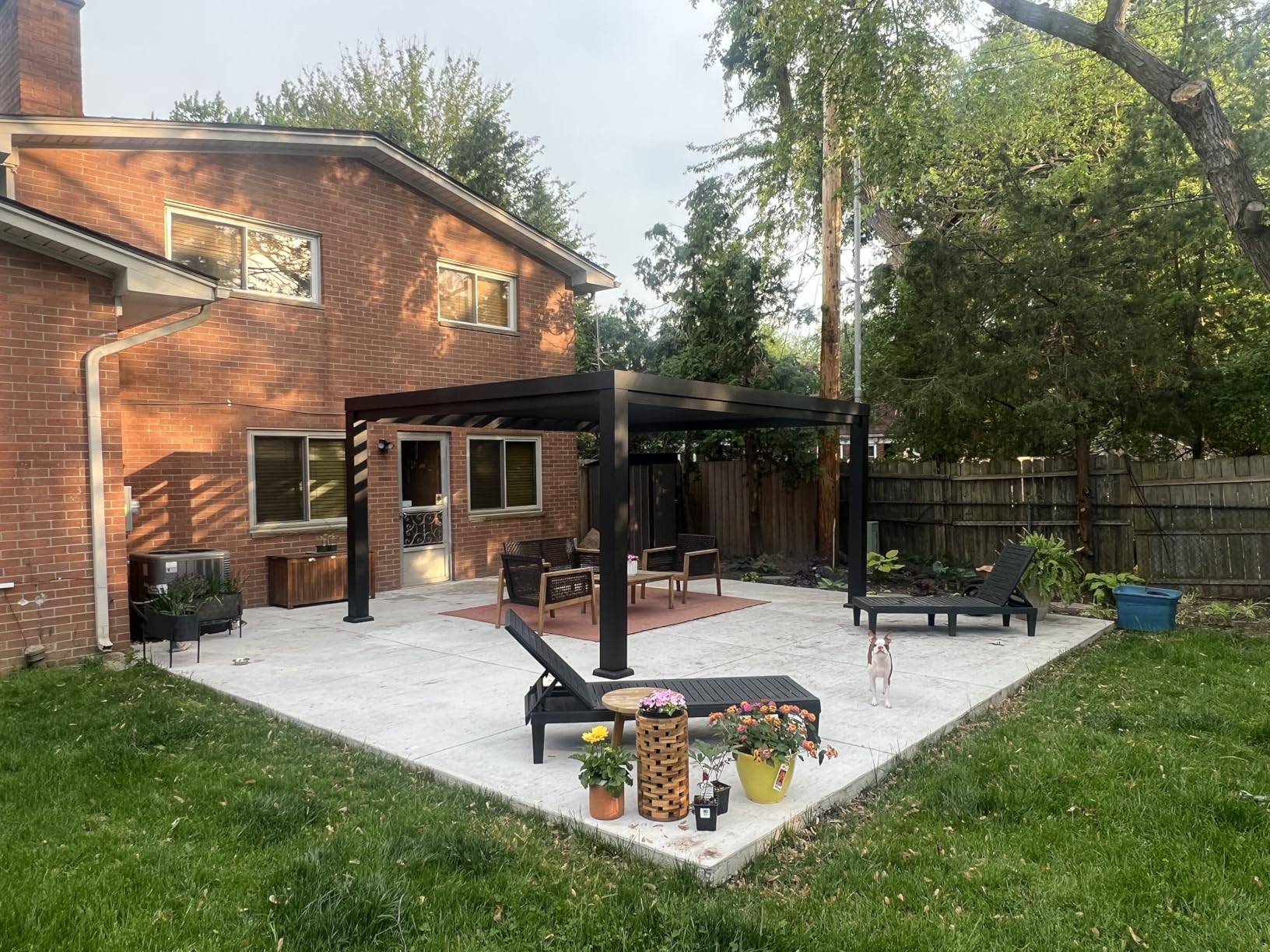 Backyard Discovery Windham 14' x 10' Modern Galvanized Steel Pergola Kit with Shade Sail Canopy, All-Season Durability, PowerPort, High-Wind Rating for Outdoor Patio, Garden, Deck, Entertaining customer photo 1