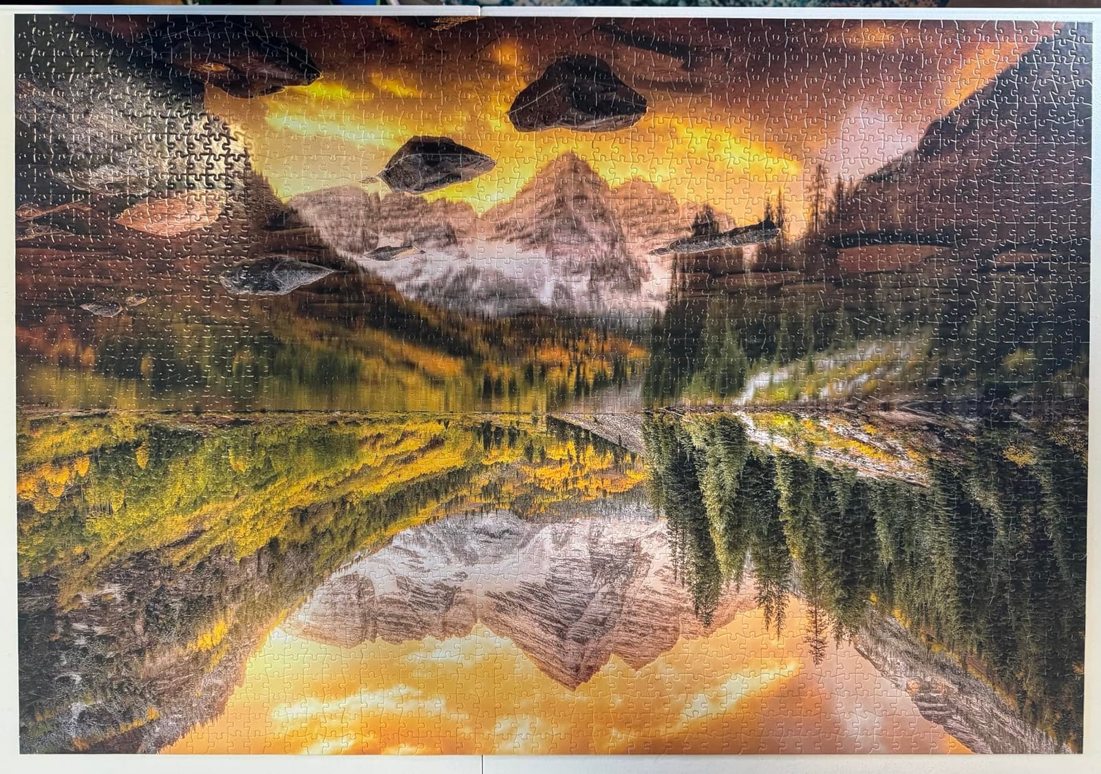 Buffalo Games Maroon Lake Reflections 2000 Piece Puzzle for Adults, Art by Joshua Snow, Intermediate to Expert, Made in USA, Recycled Board, Finished Size 38.50x26.50 Inches customer photo 1
