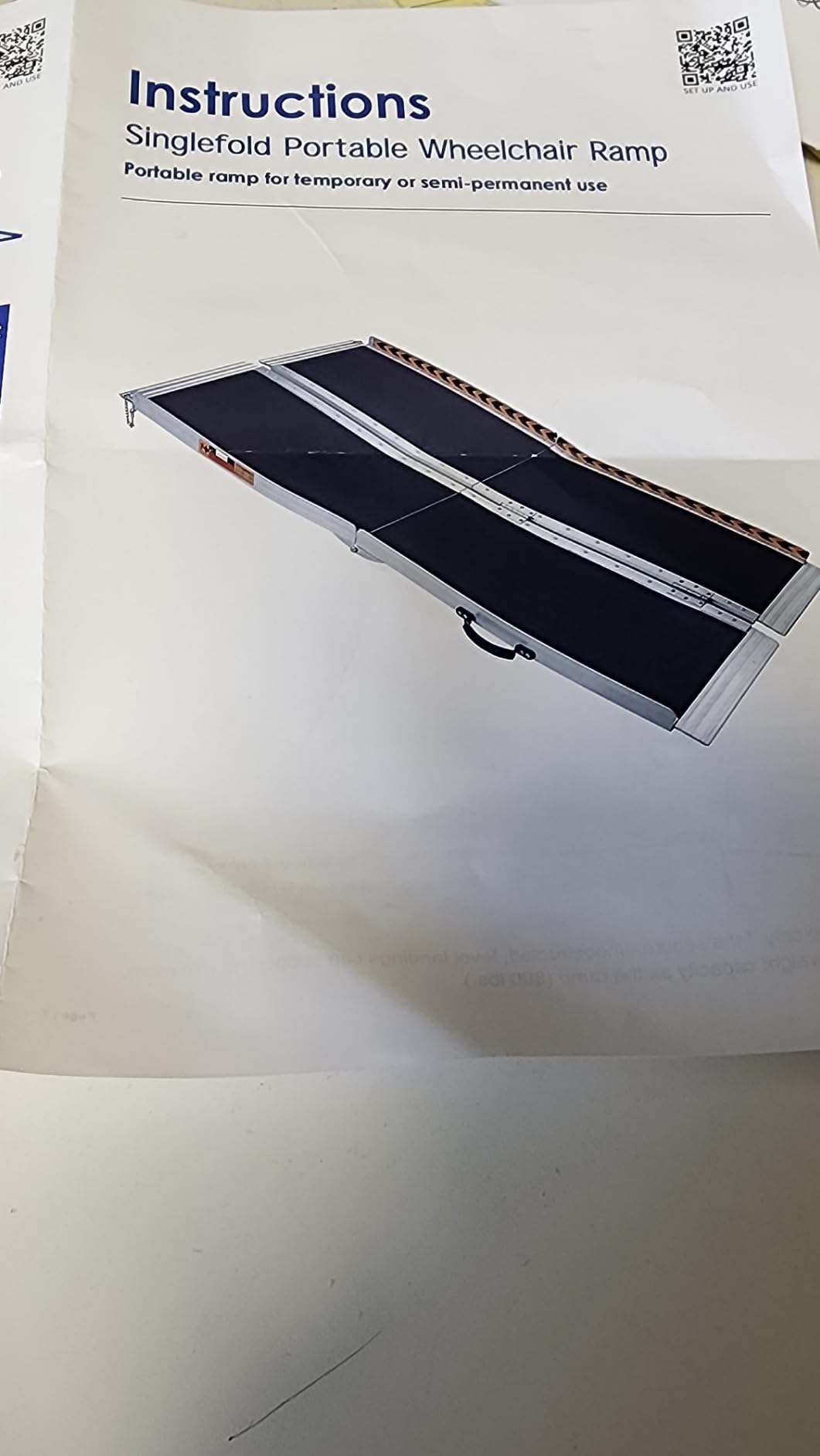 FACHNUO 3FT Portable Wheelchair Ramp for Home Steps, Non-Skid Aluminum Ramp | 800LBS Capacity customer photo 1