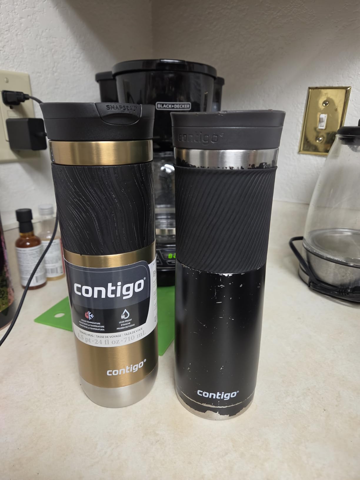 Contigo Byron Vacuum-Insulated Stainless Steel Travel Mug, 20oz - Leak-Proof Lid, BPA-Free, Blue Corn customer photo 2