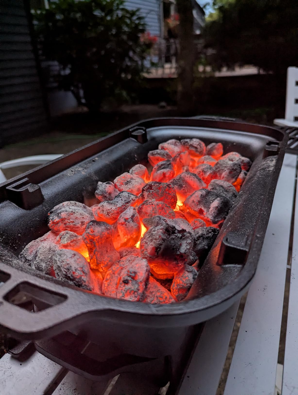 Lodge Sportsman's Pro Cast Iron Grill - Portable Charcoal Grill with Removable Grate & Dual Air Vents - Heavy-Duty Outdoor Cooking - 9 Inches x 16.75 Inches customer photo 2