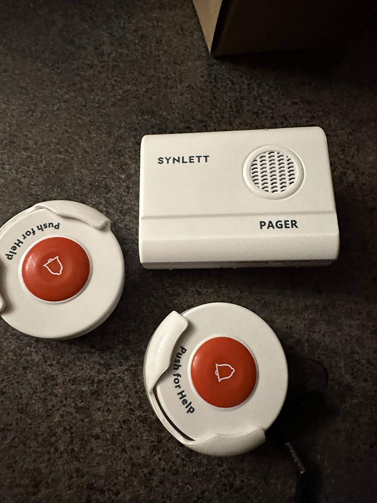 Caregiver Pager with 2 Wireless Call Buttons for Home Care | Portable battery-powered caregiver pager delivers reliable alerts when help is needed at home customer photo 2