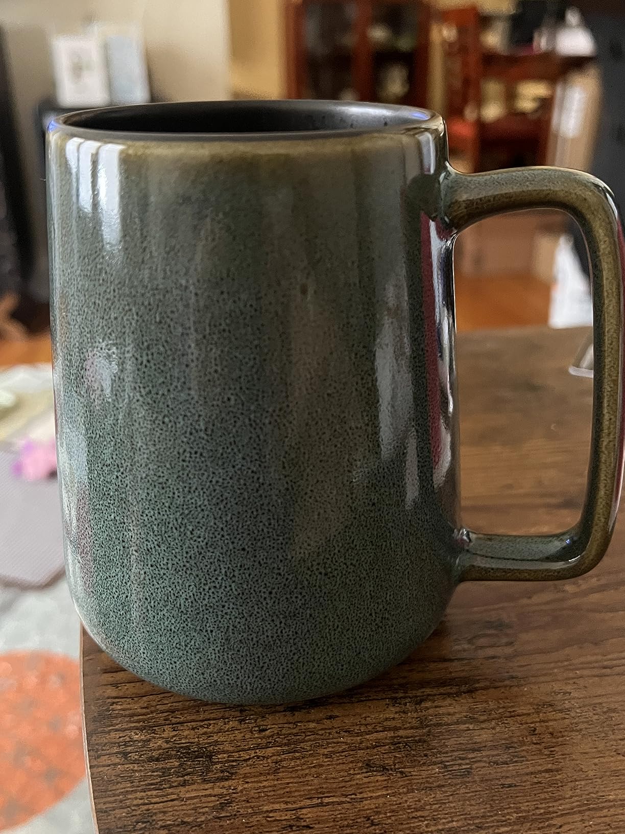Large Ceramics Coffee Mugs, 24 oz, Large Handle Design, Extra Large Tea and Coffee Cup for Office and Home (24 oz green) customer photo 2