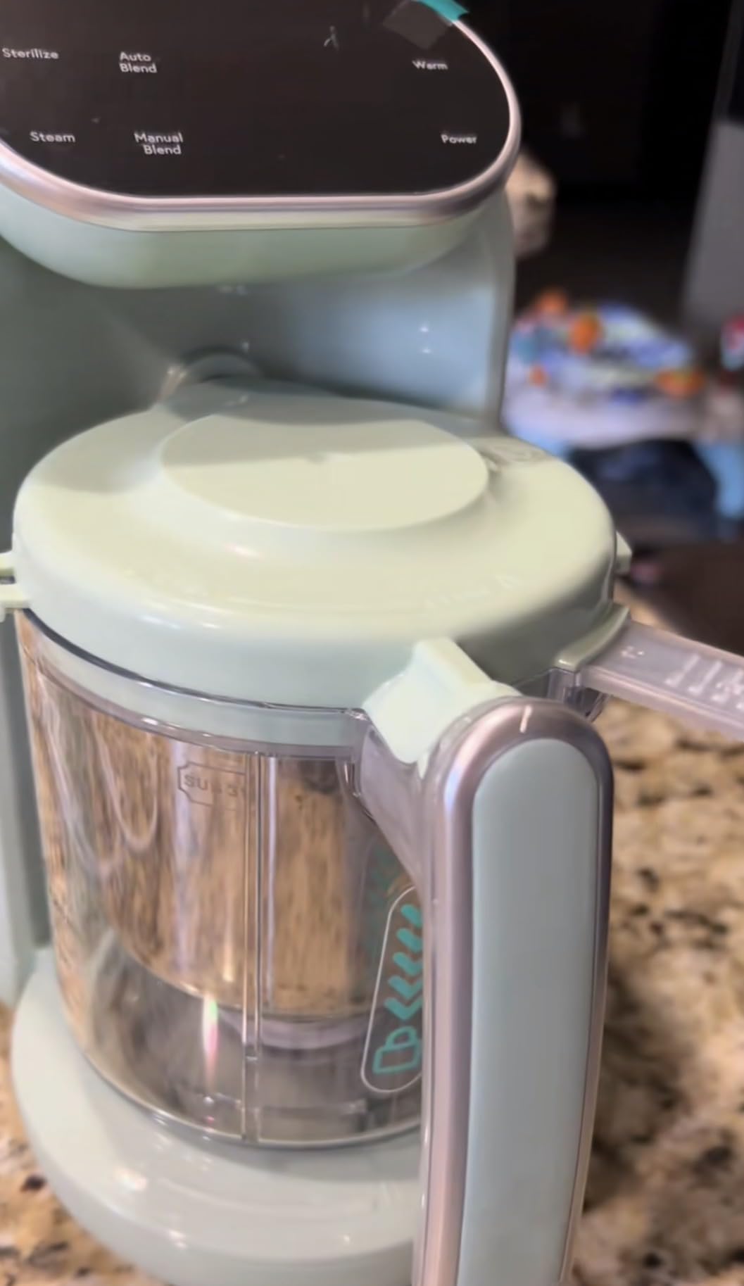 Chefhandy 5-in-1 Baby Food Maker with Stainless Steel Steam Basket, Green | One-step baby food processor with BPA-free food-contact parts, 6 reusable pouches, and recipe guide for homemade baby meals customer photo 1