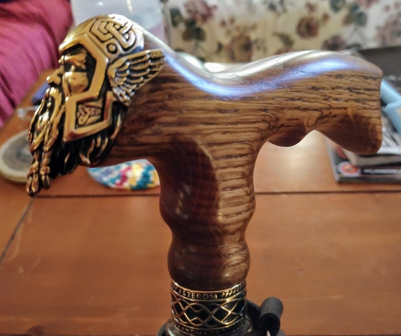 Asterom Lion Walking Cane, Cool Wooden Canes for Men, Stylish, Fancy customer photo 2