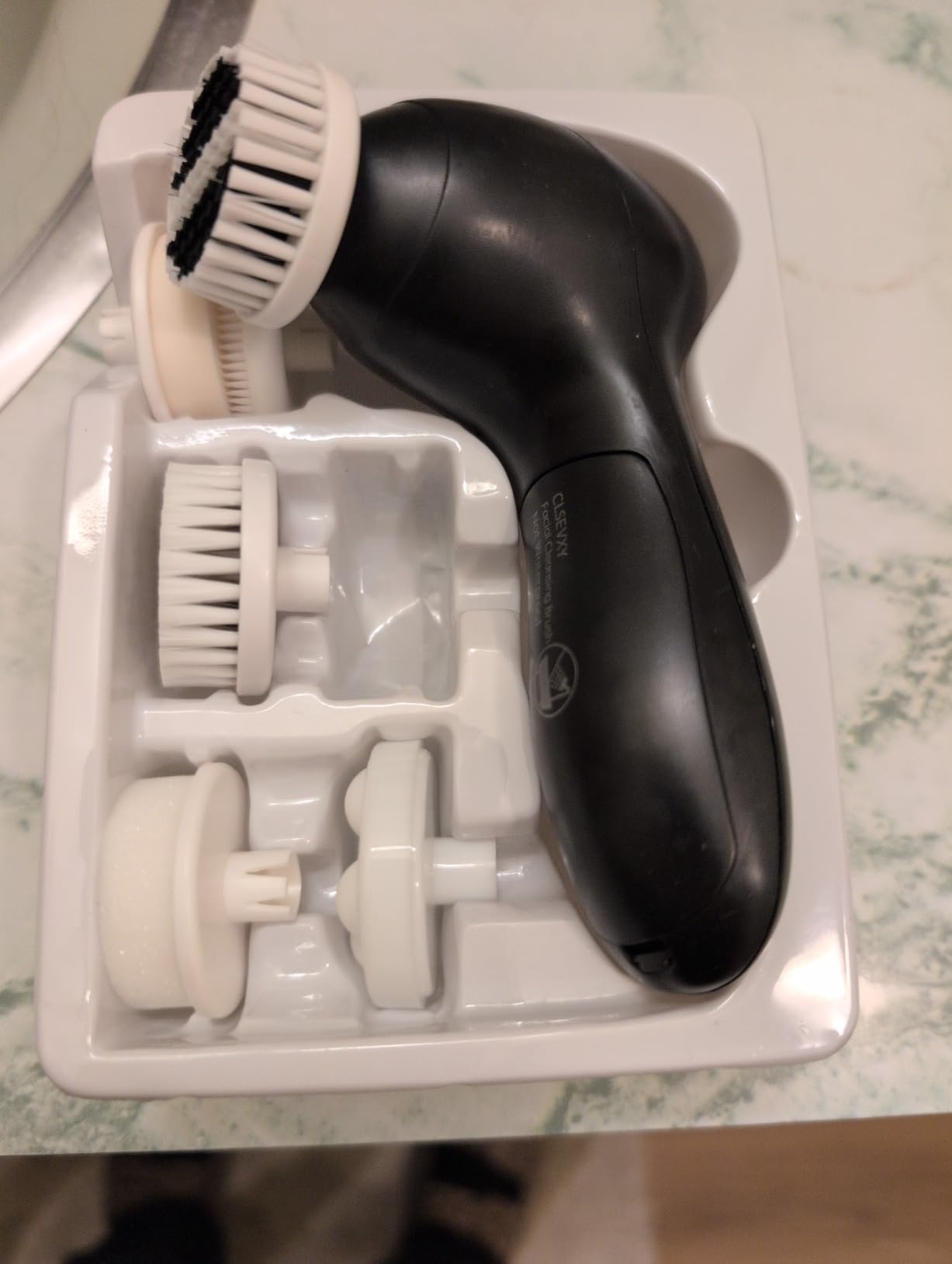Facial Cleansing Brush Face Scrubber: CLSEVXY Electric Face Spin Cleanser Brushes with 6 Brush Heads for Deep Cleansing, Gentle Exfoliating, Removing Blackhead, Massaging customer photo 1