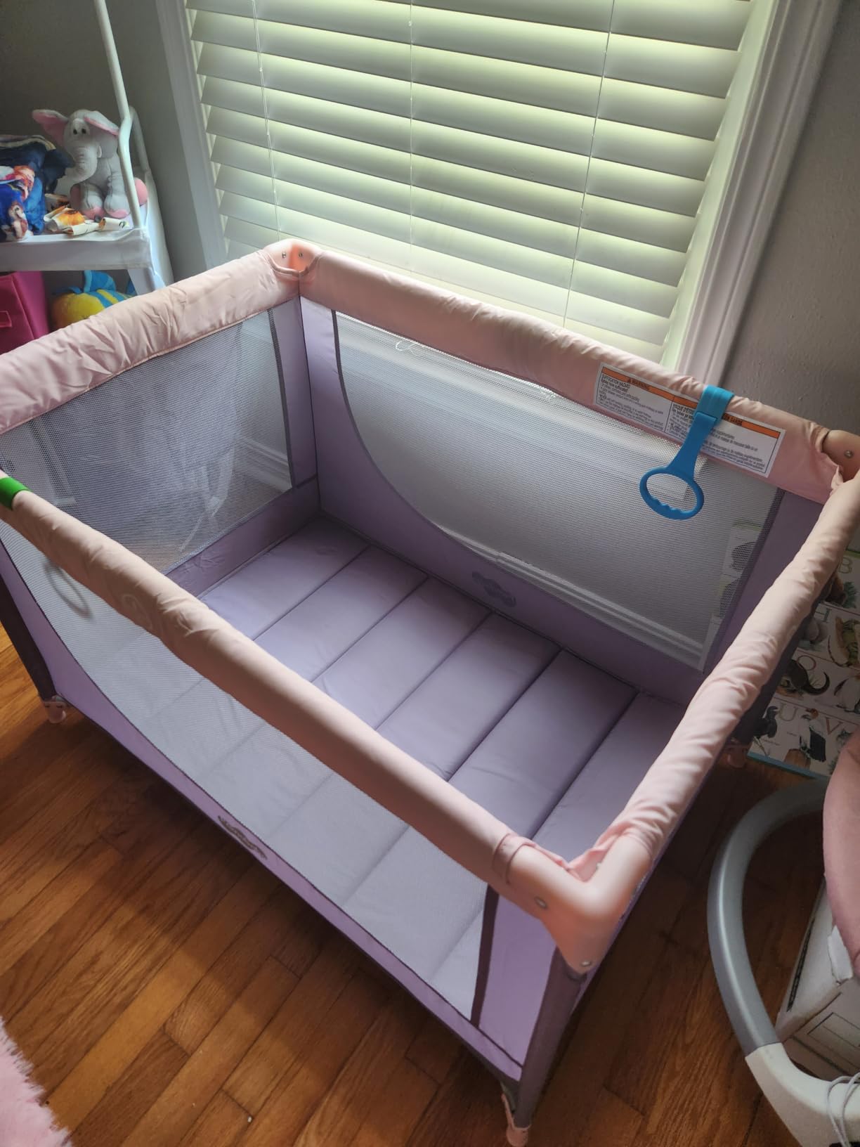 Pamo Babe Pack and Play Portable Crib Baby Playpen Foldable Playard for Infant Toddler with Mattress Pad, Lightweight Unisex Travel Crib Gray customer photo 1