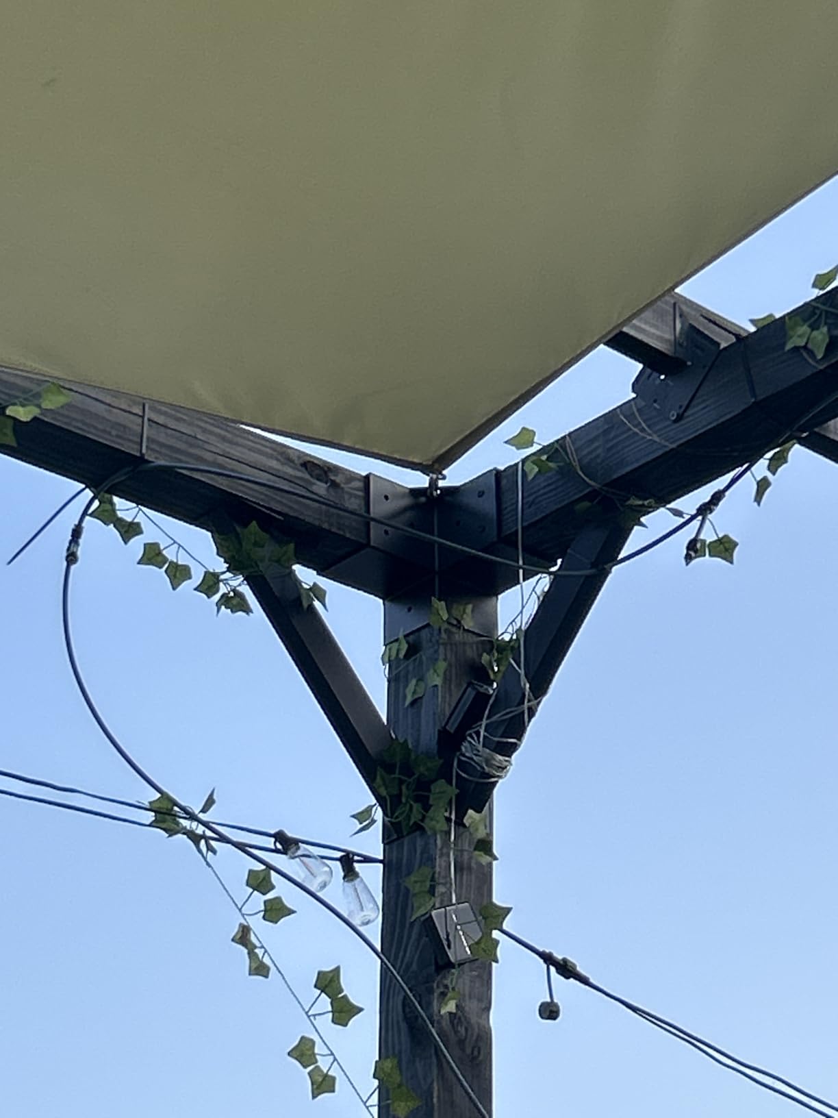 Pergola Brackets 4x4Woodworks Pergola kit Modular Modern Outdoor pergola Hardware Kit DIY Elevated Wood Stand kit Includes 4 Bracket Shoulders 4 Boots for 4x4 (Actual: 3.5x3.5 Inch) Lumber customer photo 2