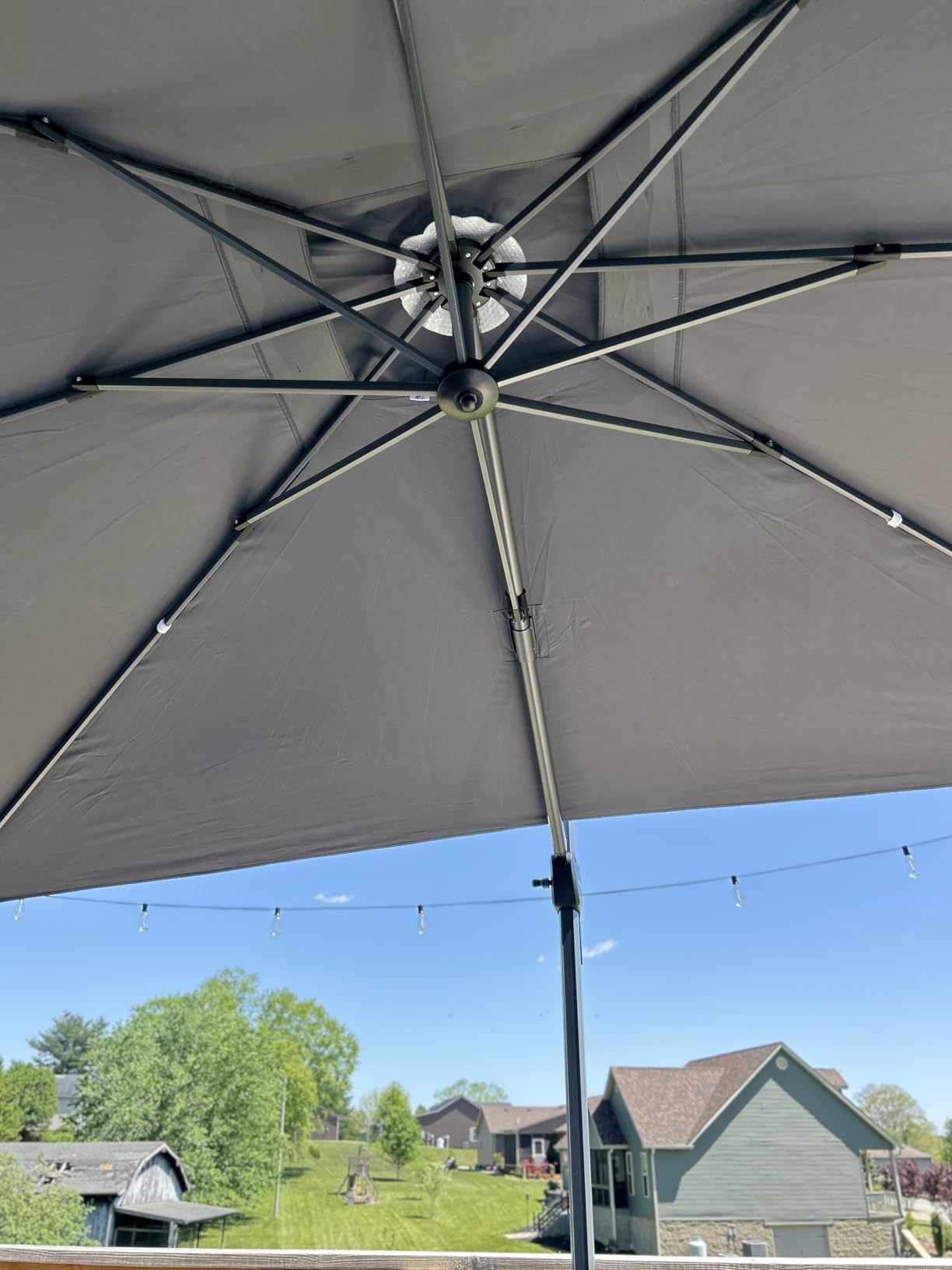 Enzeno Umbrella Covers for Patio Umbrellas 9-13 Feet, Oxford Fabric Outdoor Umbrella Cover Waterproof UV-Resistant Protection for Offset Umbrella & Parasol customer photo 1
