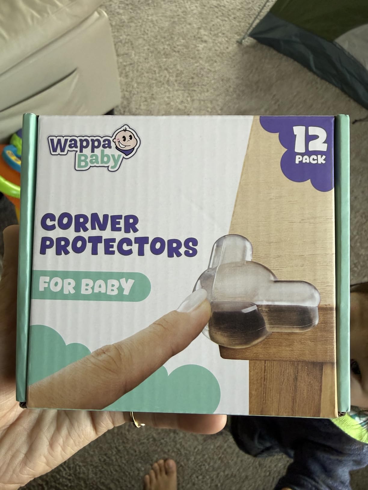 Corner Protectors for Baby (12 Pack) - Patented - New & Improved Edge Protector for Baby - Transparent Corner Protectors - Baby Safety Products to Baby Proof Corners and Edges customer photo 1