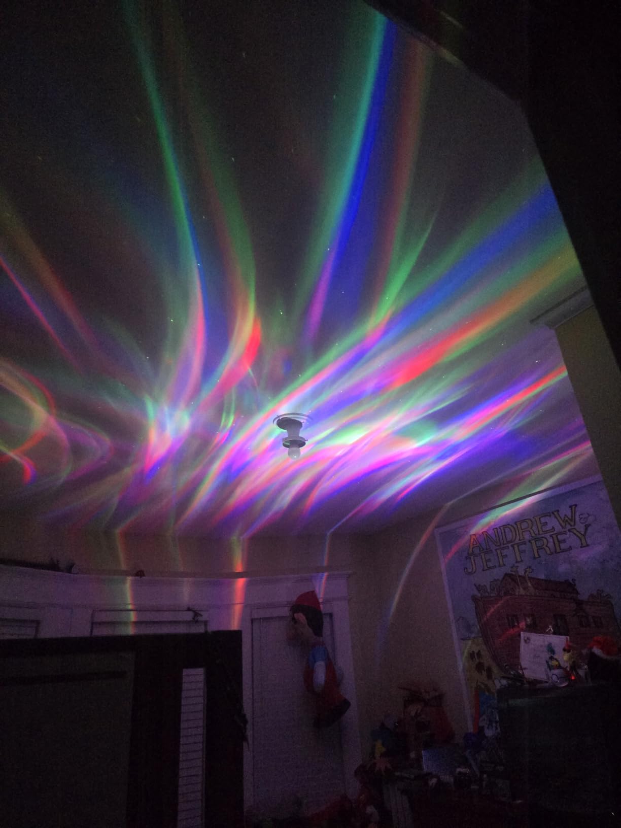 Northern Galaxy Light Aurora Projector with 33 Light Effects, Night Lights LED Star Projector for Bedroom Nebula Lamp, Remote Control, White Noises, Bluetooth Speaker for Parties Black customer photo 1
