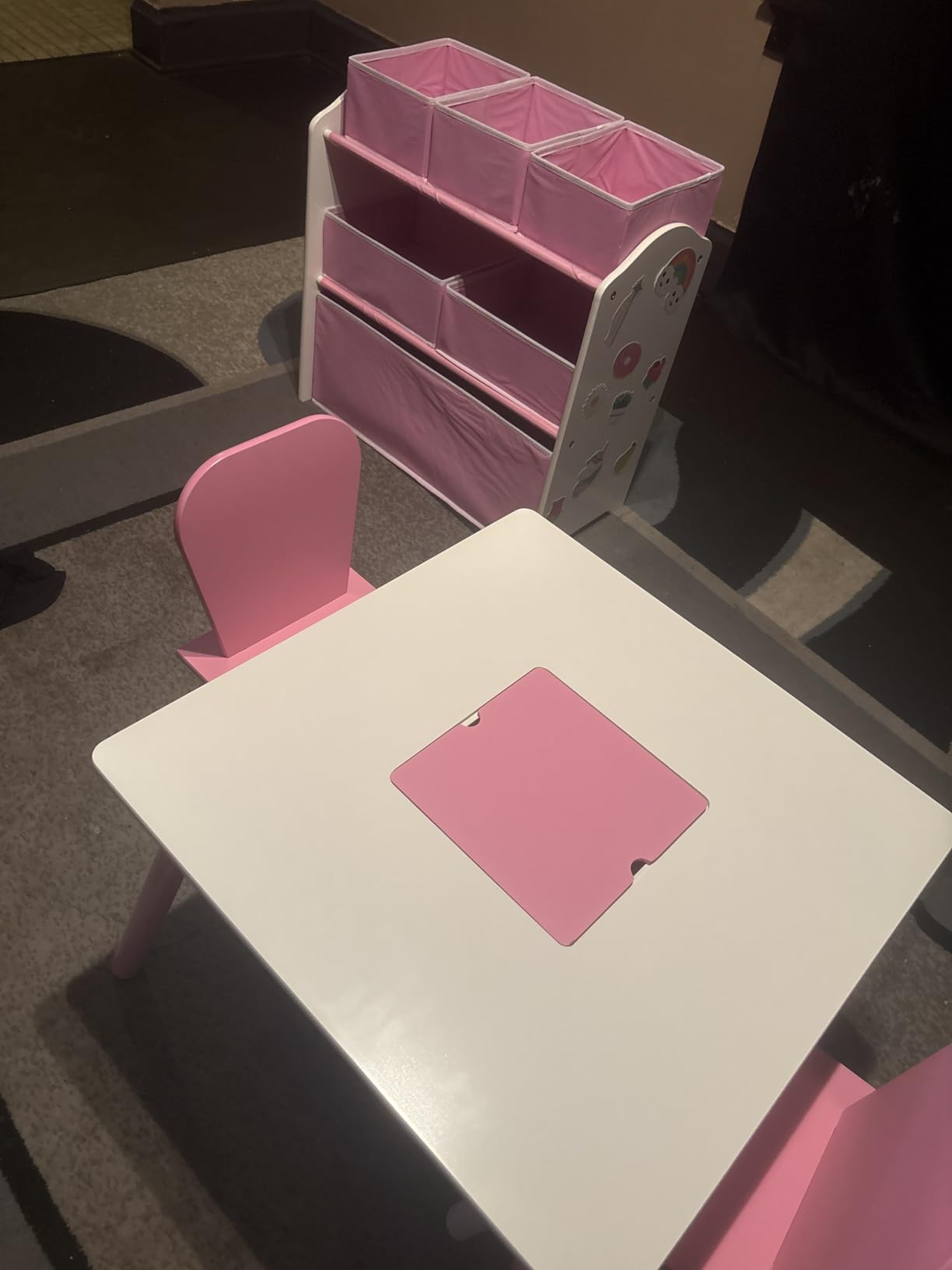 Delta Children 4-Piece Toddler Playroom Set, Pink/White customer photo 2
