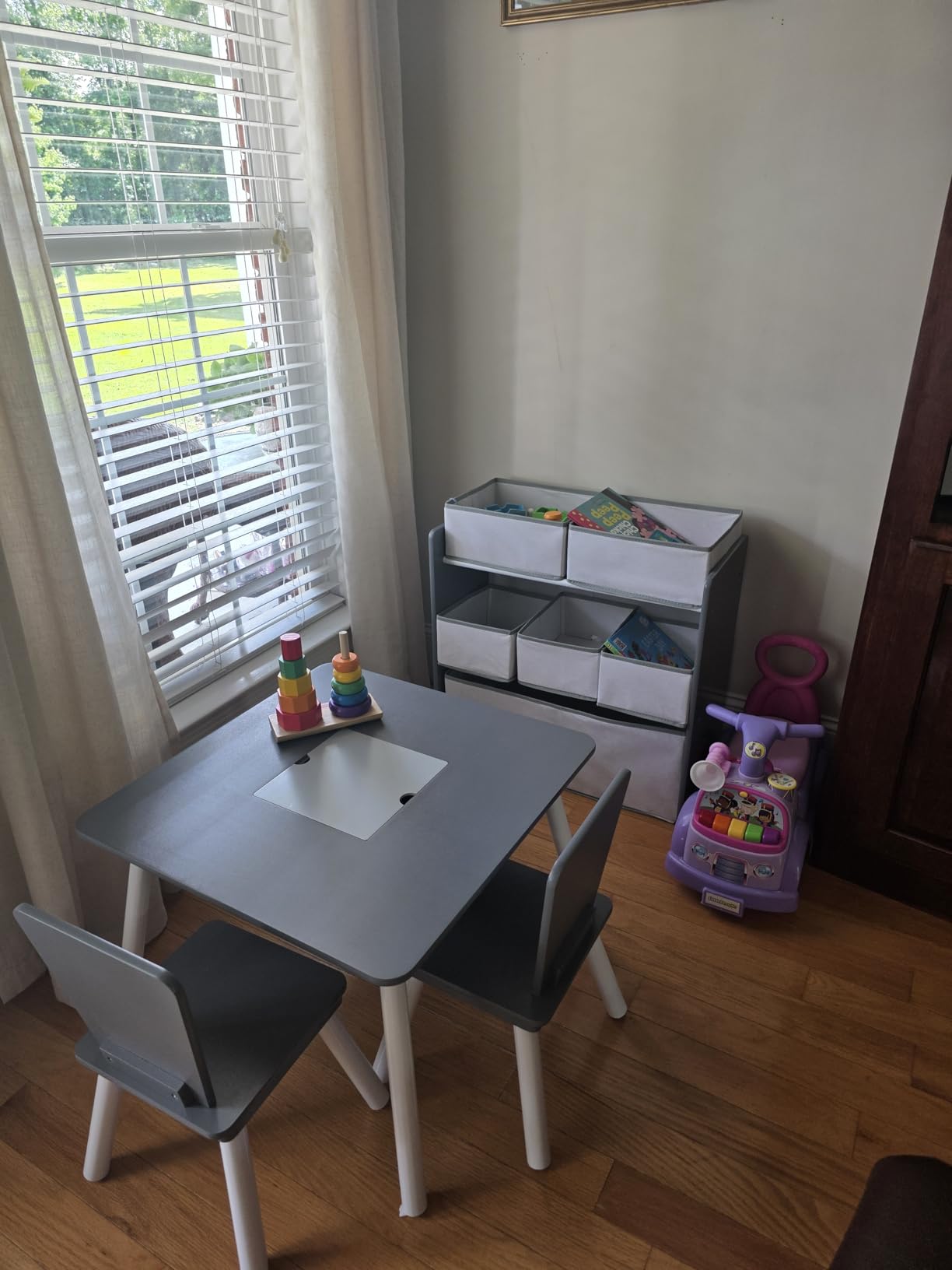 Delta Children 4-Piece Toddler Playroom Set, Grey/White customer photo 2