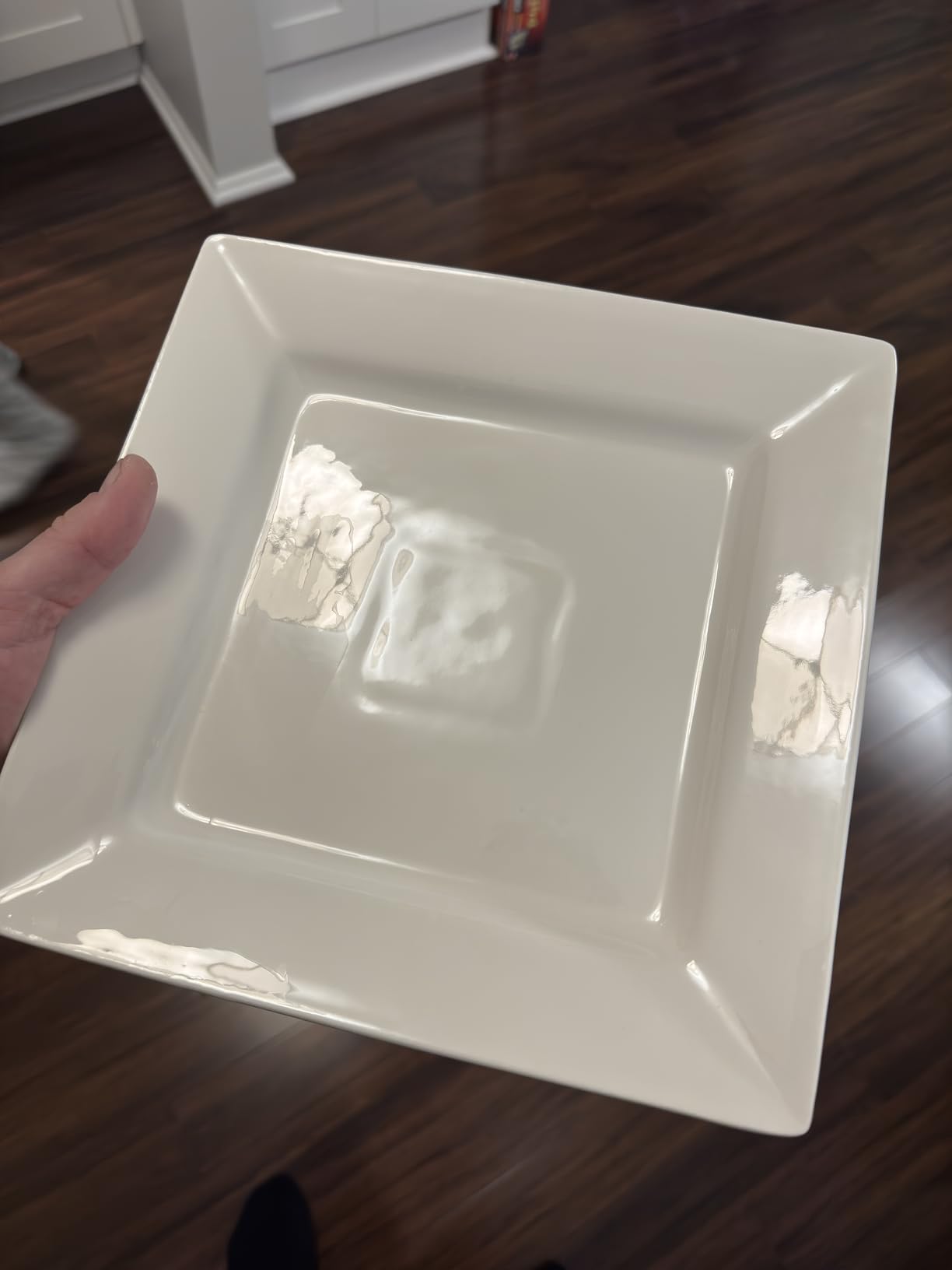 Gibson Home Zen Buffet Hard Square Porcelain Chip and Scratch Resistant Dinnerware Set, White, Service for 8 (24pcs) customer photo 2