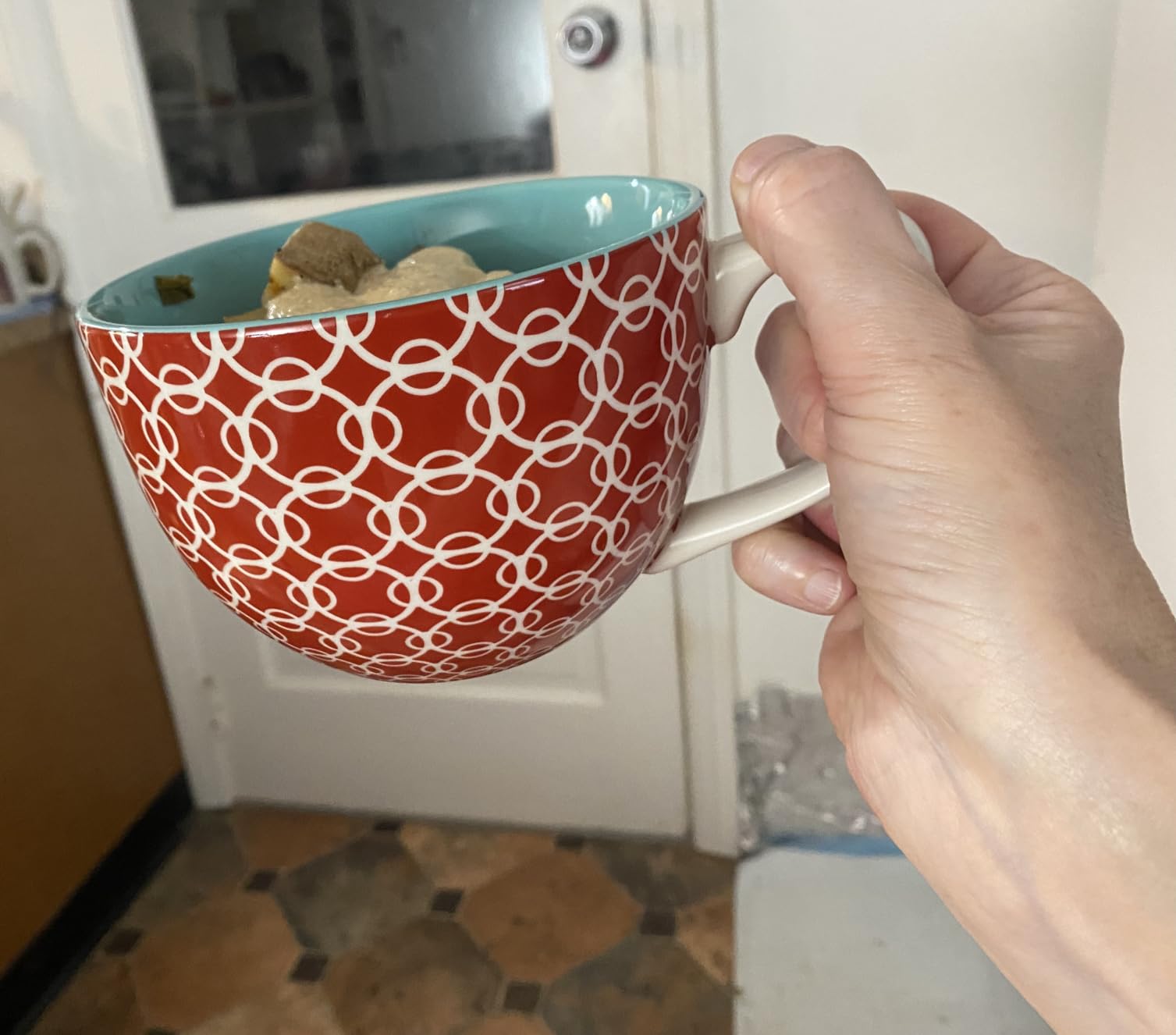 DOWAN 24 OZ Boho Mosaic Soup Mugs with Handle, Large Coffee Mugs Set of 4 | Six Design! Large Ceramic Mugs for Soup/Coffee/Cereal/Latte customer photo 1