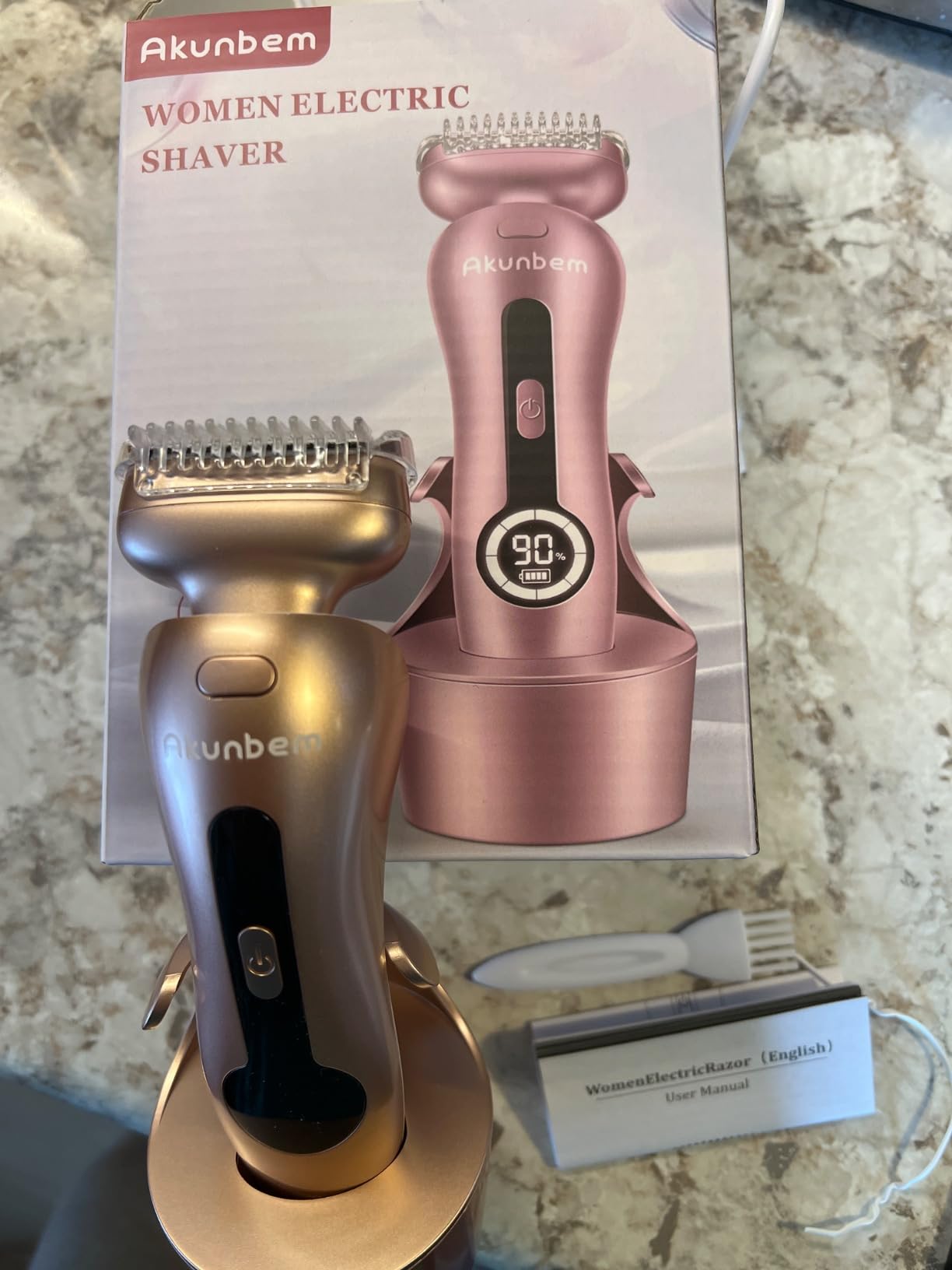 Electric Shaver for Women for Legs Bikini Trimmer Electric Razors for Women Underarm Public Hairs Rechargeable Womens Shaver Wet Dry Use Painless Cordless with Detachable Head (Pink) customer photo 1