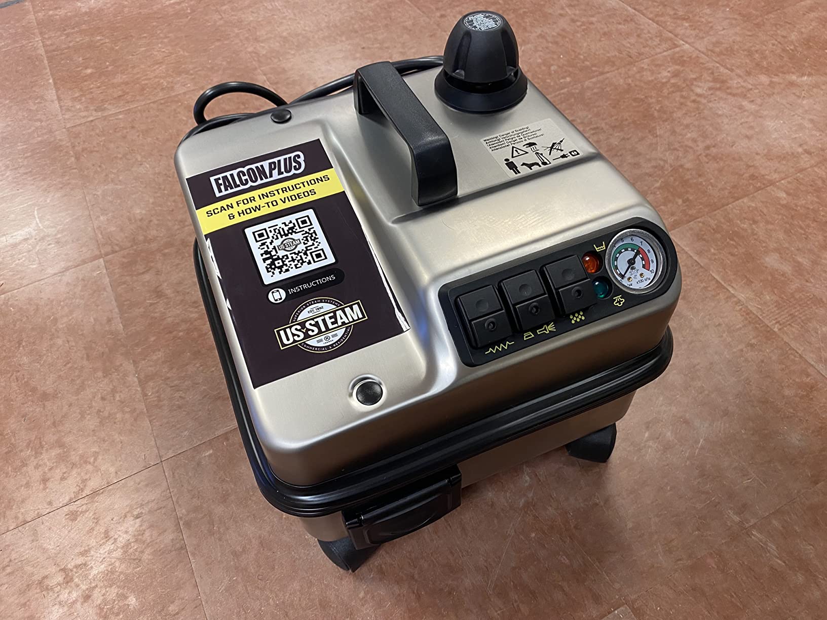 US Steam FALCON Commercial Steam Cleaner | 1800 W | Lightweight, Durable, Stainless Steel | 305F & 70PSI | Hot Water Burst Feature | Long 12ft Hose | 1 gal. Boiler | Great for Auto Detailing customer photo 1