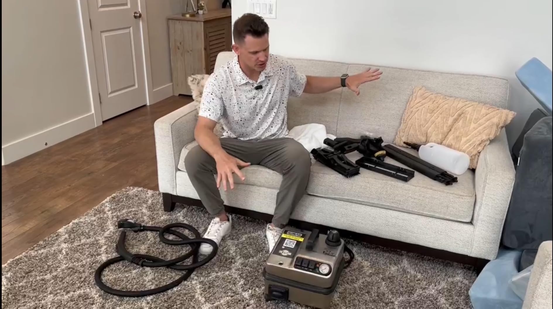 US Steam FALCON Commercial Steam Cleaner | 1800 W | Lightweight, Durable, Stainless Steel | 305F & 70PSI | Hot Water Burst Feature | Long 12ft Hose | 1 gal. Boiler | Great for Auto Detailing customer photo 2