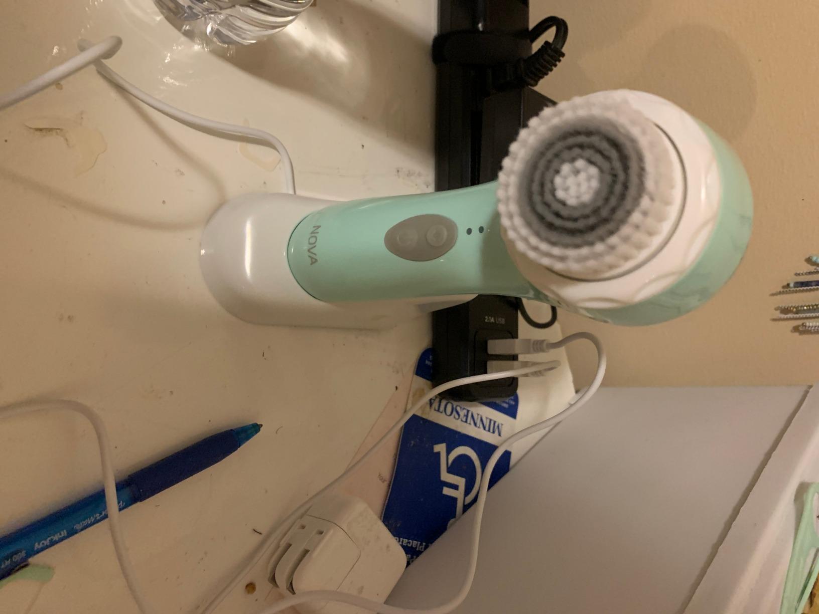 Spa Sciences NOVA - Sonic Cleansing Face Brush & Infusion System - Black | Anti-Aging Facial Exfoliating Scrubber, Waterproof, and USB Rechargeable customer photo 1