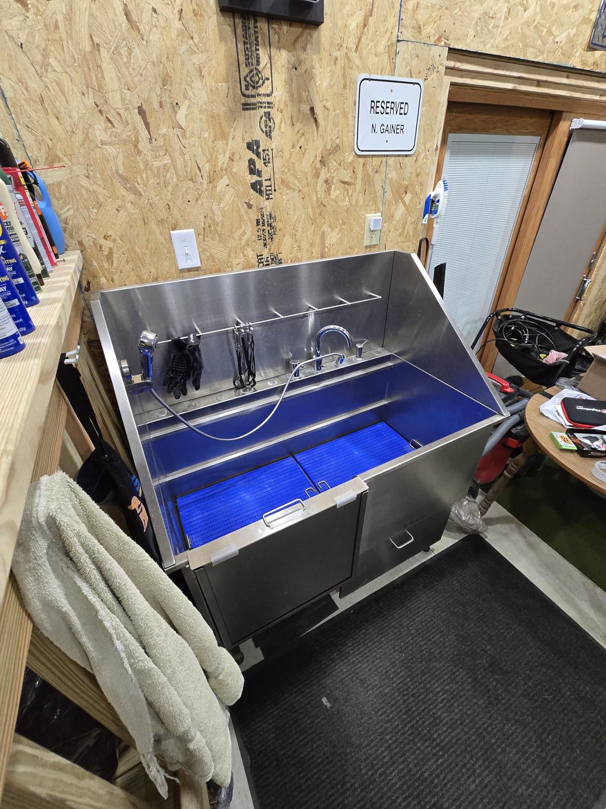 KANIS Professional Dog Washing Station 304 Stainless Steel Pet Wash Sink | Grooming Bathtub w/Shower, Floor Grates and Storage for Large, Medium & Small Pets (Silver, 50 Inches, Left Ramp, 1 Drawer) customer photo 2
