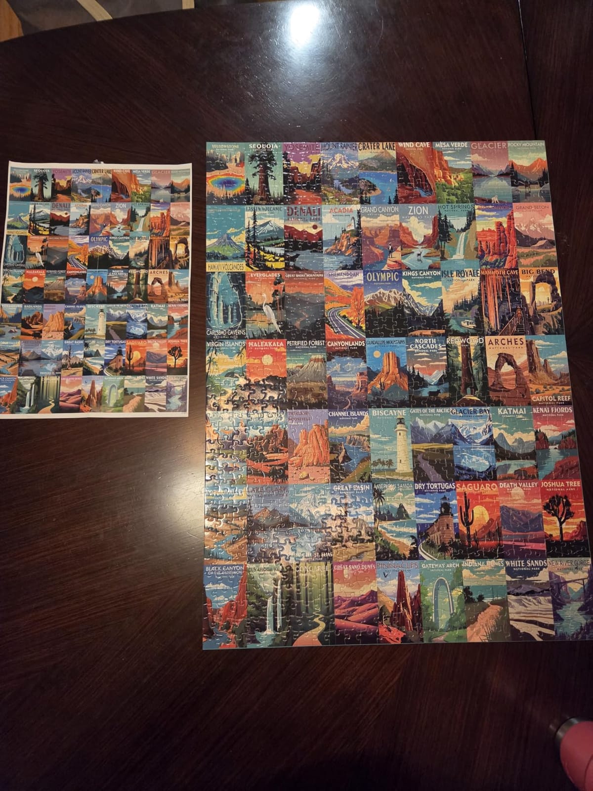 National Parks Puzzle for Adults 1000 Pieces, Travel Poster Landscape Puzzle Including Zion Yellowstone Yosemite, Nature Jigsaw Puzzles Scenery Mountain Scene customer photo 2