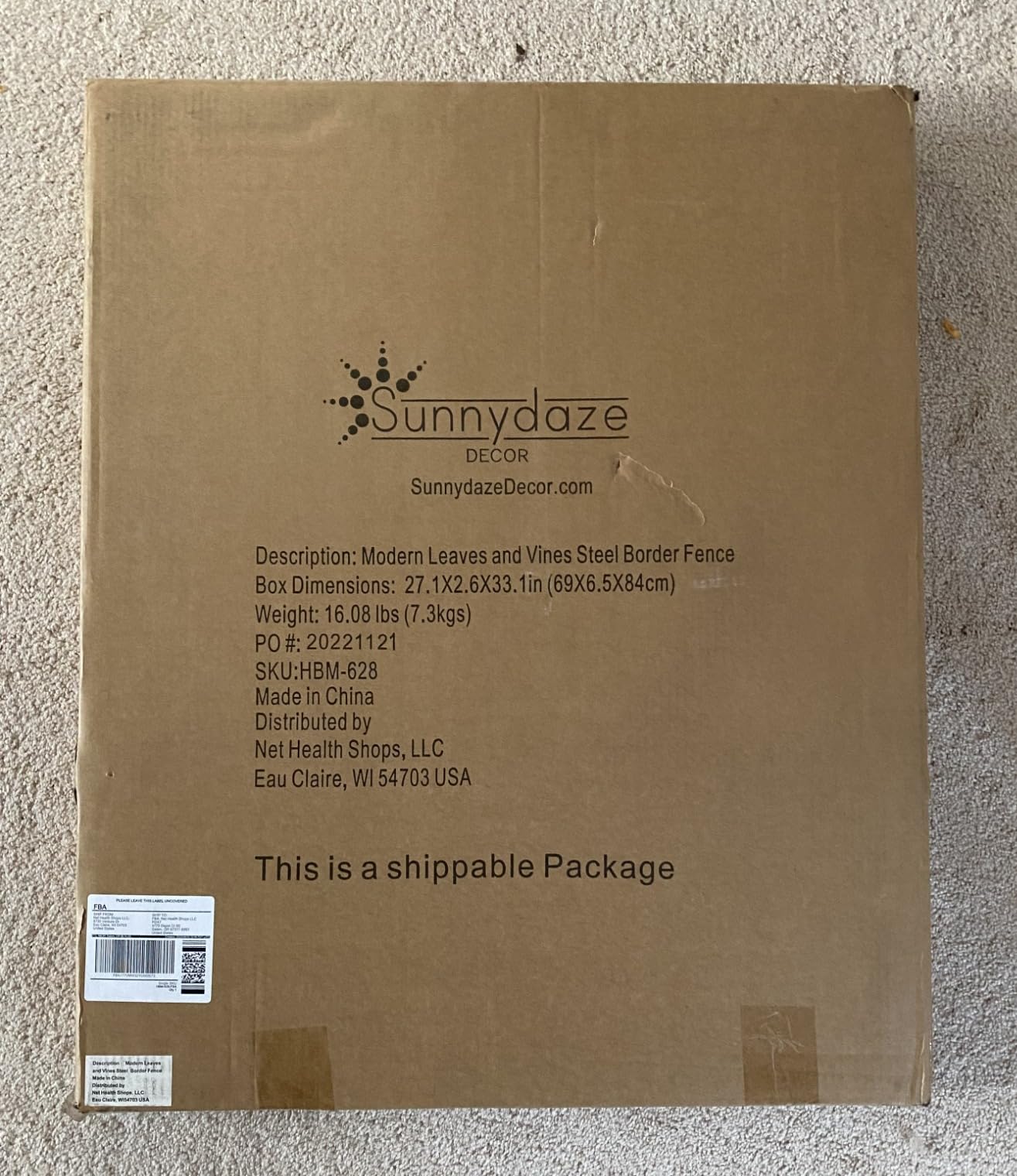 Sunnydaze No Dig Decorative Garden Fence Border, 5 Panels, 10' Total, Black | 26.5