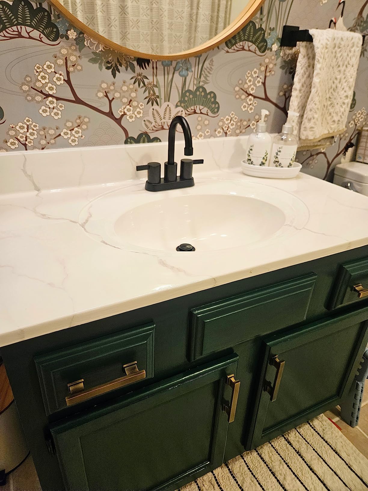 NADAMOO White Marble Countertop Paint Kit for Kitchen Bathroom, Counter Top Refinishing Kit Cover Up to 35 SQ. FT. customer photo 1