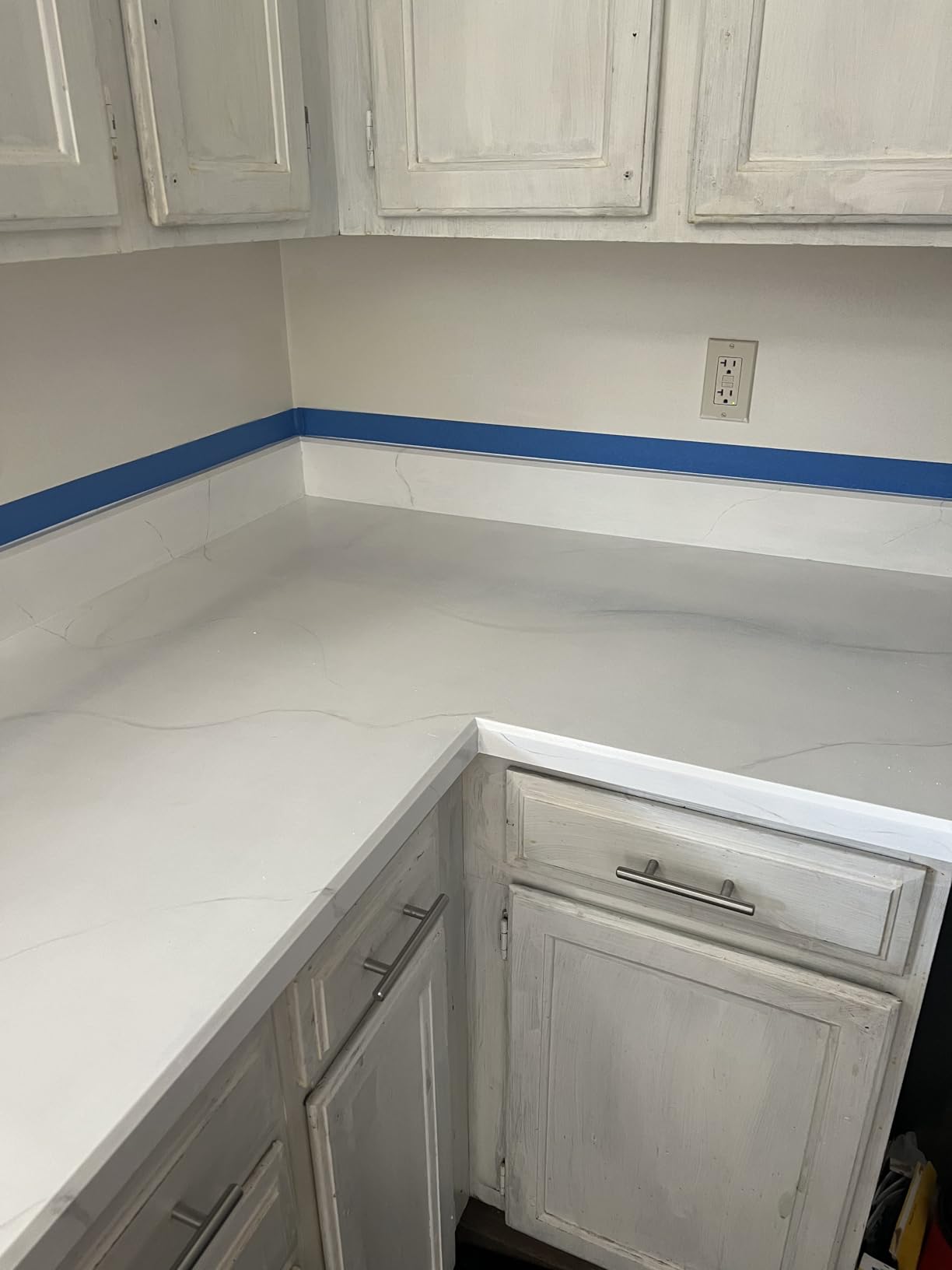 NADAMOO White Marble Countertop Paint Kit for Kitchen Bathroom, Counter Top Refinishing Kit Cover Up to 35 SQ. FT. customer photo 2