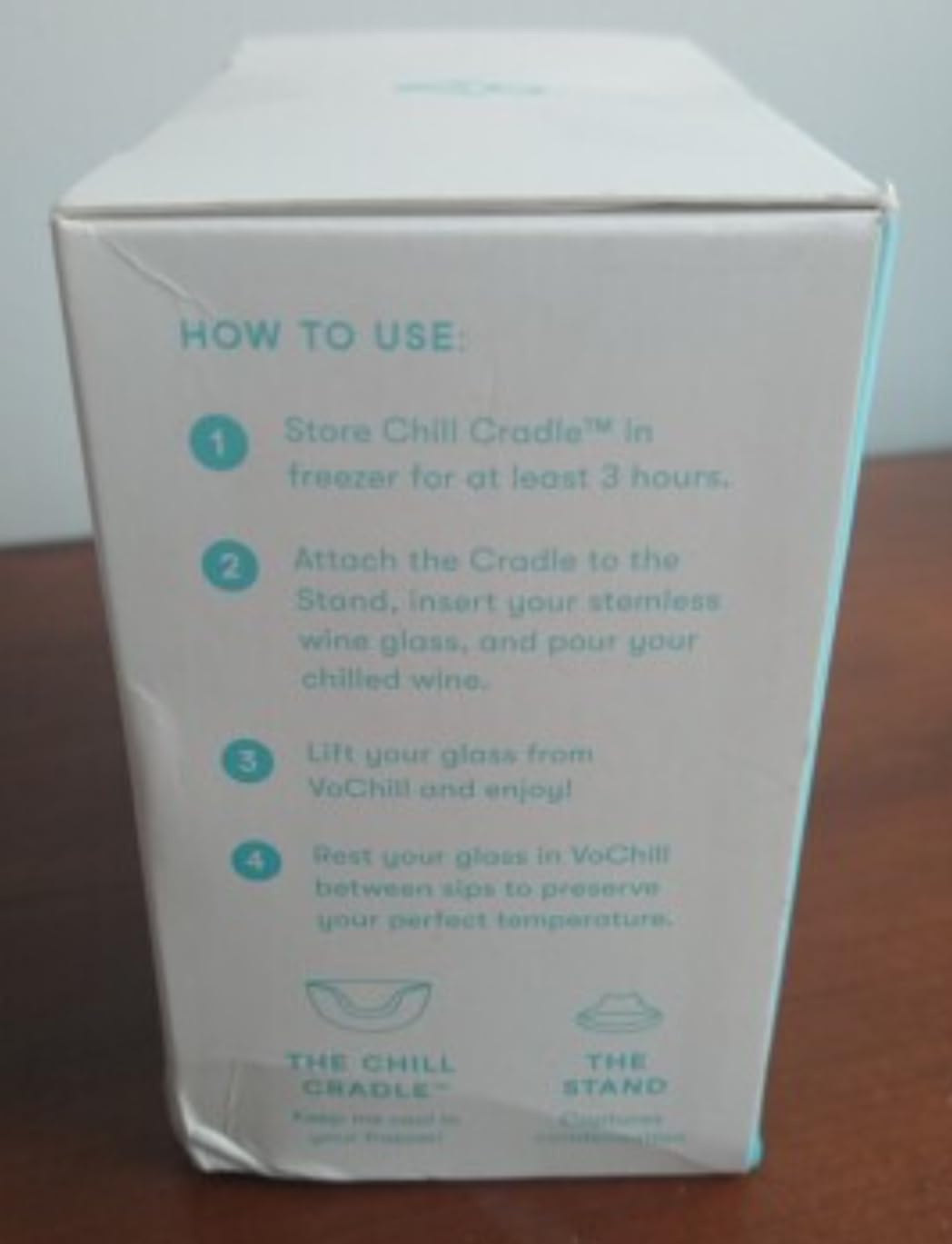 VoChill Stemless Wine Glass Chiller | Keep the Chill In Your Glass | Made in the USA | Separable & Refreezable Chill Cradle | Actively Chills Stemless Glassware | Quartz, Single Stemless customer photo 1