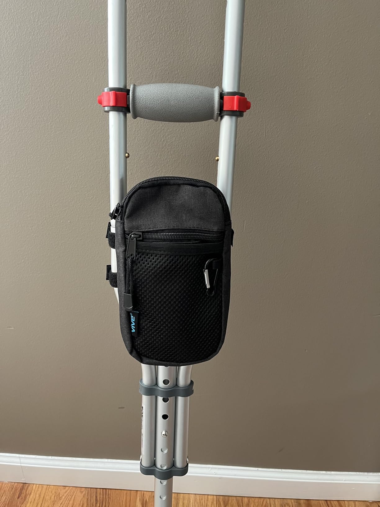 Vive Crutch and Cane Bag - Walking Cane & Forearm Crutches Accessories | Water Resistant, Lightweight & Adjustable Pouch customer photo 2