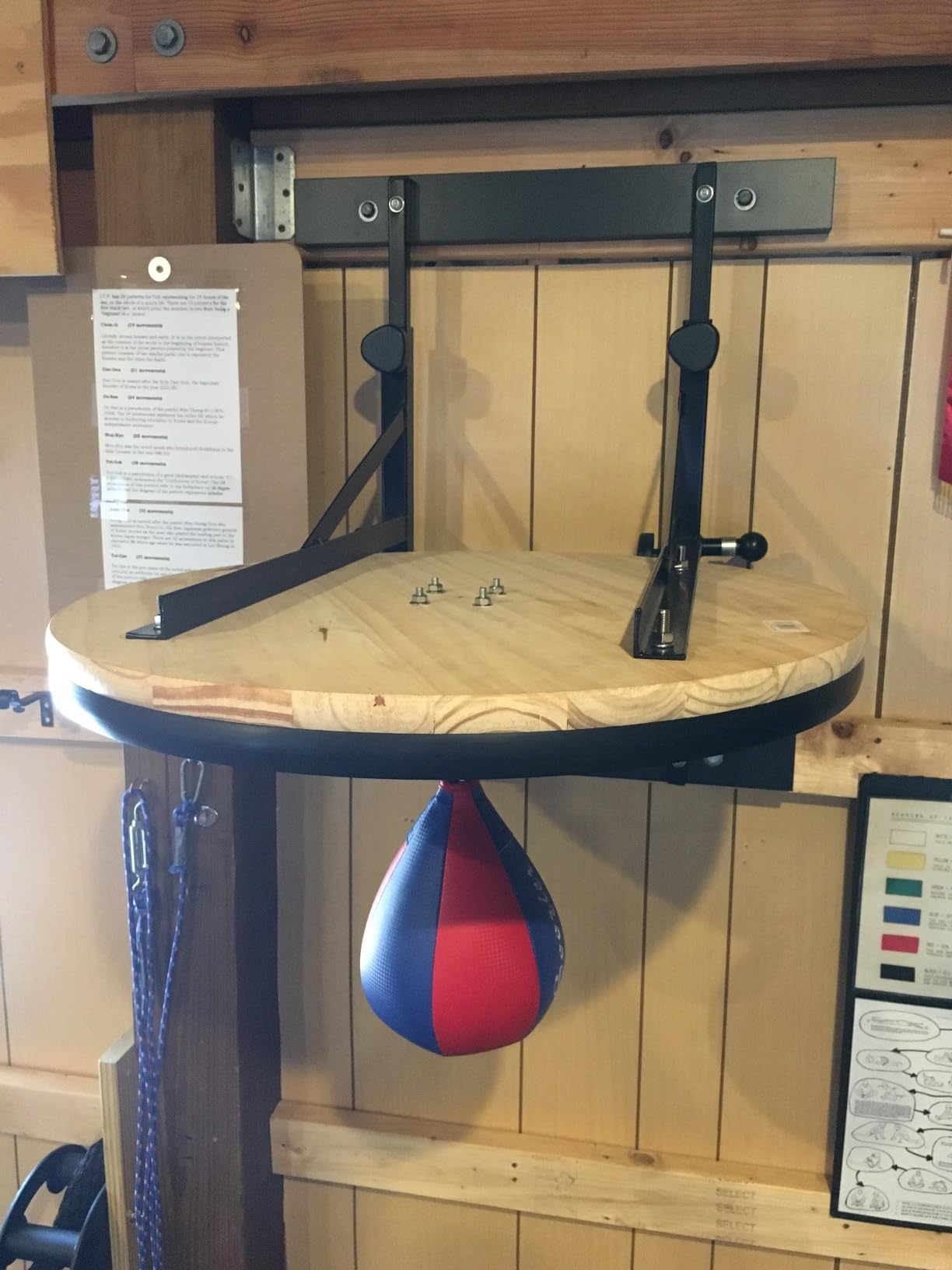 Soozier Adjustable Speed Bag Platform, Wall Mounted Speed Bags for Boxing, with 360-Degree Swivel and 10'' Speedbag customer photo 2
