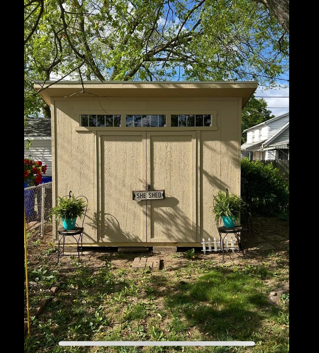 Handy Home Products Olympia 10x7.5 Wood Storage Shed with Floor Kit - Does not Include Paint or Roofing Shingles customer photo 2