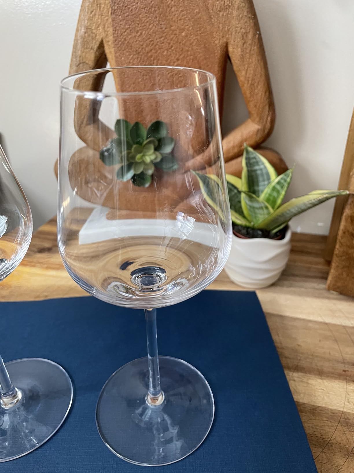 White Wine Glasses Set of 4, 14oz Crystal Hand Blown, Long Stem, Gift | Stemmed Red Wine Glass, Modern, Father's Day, Wedding, Anniversary, Birthday, Daily customer photo 2