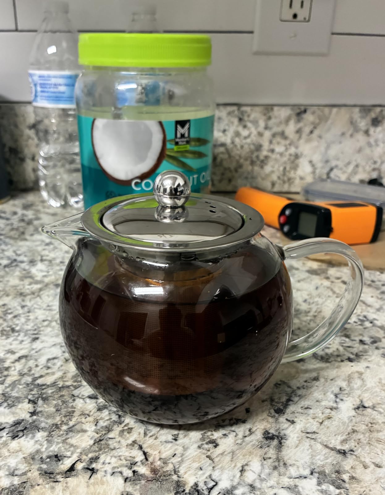 PARACITY Glass Teapot Stovetop 18.6 OZ, Borosilicate Clear Tea Kettle with Removable 18/8 Stainless Steel Infuser, Teapot Blooming and Loose Leaf Tea Maker Tea Brewer for Camping, Travel (550ML) customer photo 1