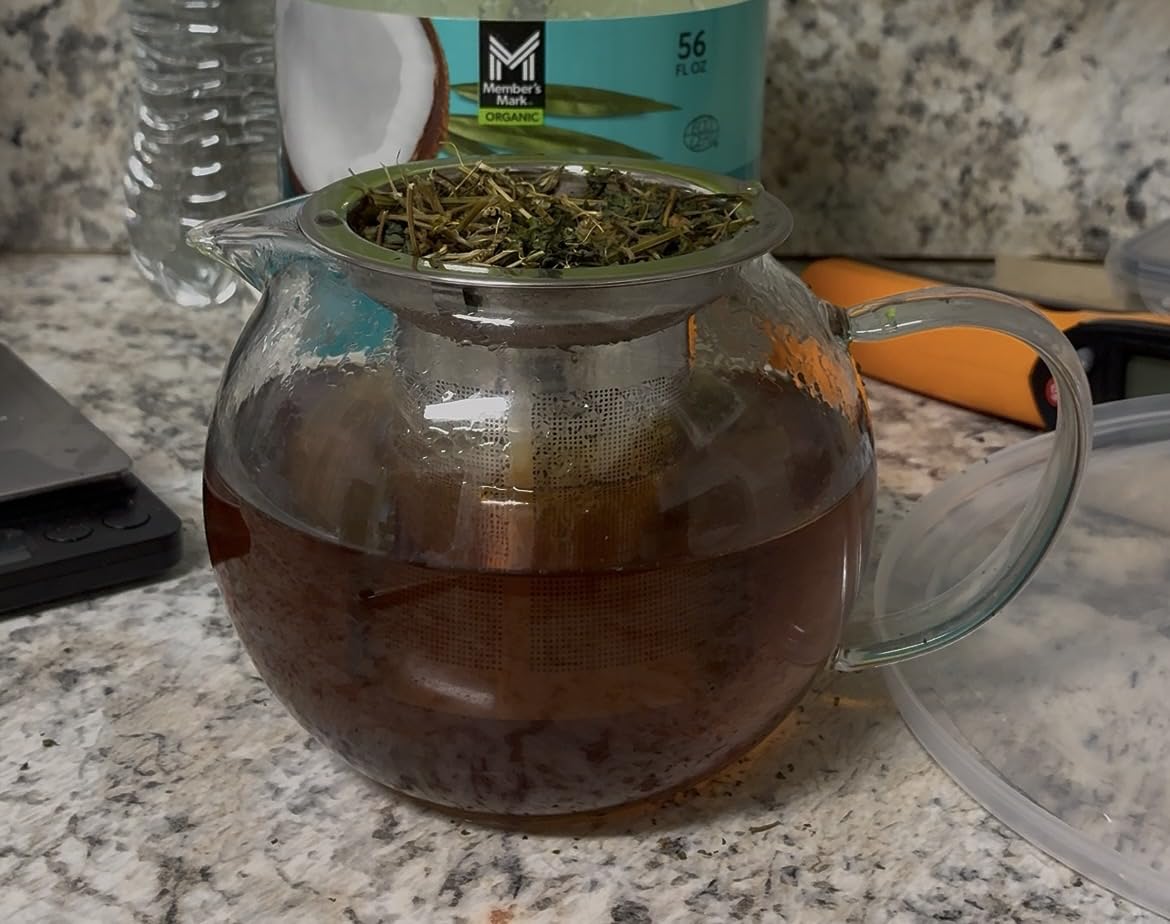 PARACITY Glass Teapot Stovetop 18.6 OZ, Borosilicate Clear Tea Kettle with Removable 18/8 Stainless Steel Infuser, Teapot Blooming and Loose Leaf Tea Maker Tea Brewer for Camping, Travel (550ML) customer photo 2