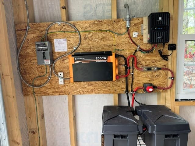 ECO-Worthy 1.6KWH Complete Solar Panel Kit 400W 12V for RV Off Grid | 4 * 100W Solar Panel + 40A MPPT Controller + 2 * 12V 100Ah Lithium Battery + Upgraded 2000W Power Inverter + Bluetooth Module customer photo 1