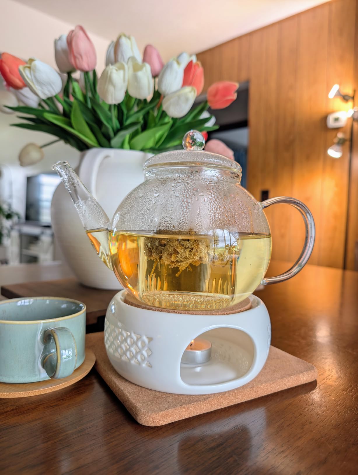 Teabloom Stovetop & Microwave Safe Glass Teapot with Removable Loose Tea Glass Infuser - Includes 2 Blooming Teas - 2-in-1 Tea Kettle and Tea Maker - Tea Purist's Choice customer photo 1