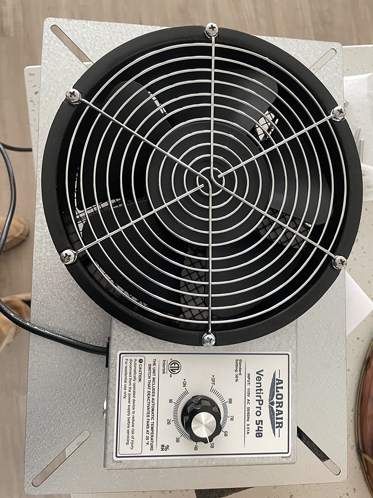 ALORAIR 540CFM Crawl Space Ventilator Fan with Humidistat & Thermostat, 8.7 Inch Basement Vent Fan with Freeze Protection, IP-55 Rated customer photo 1