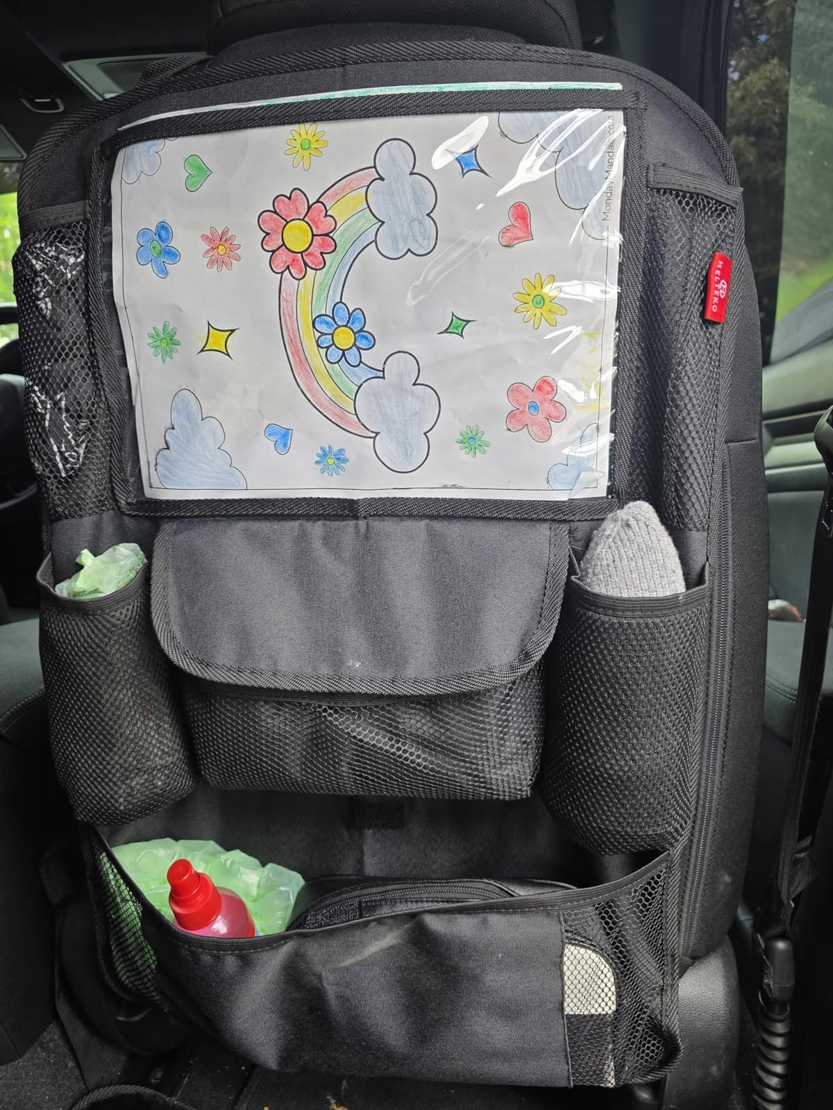 Helteko Car Seat Organizer, Ultra Version Kids Backseat Car Organizers and Storage, Waterproof Back Seat Protector Kick Mats with Tablet Holder 12 in, Car Accessories Interior and Travel Essentials. customer photo 1