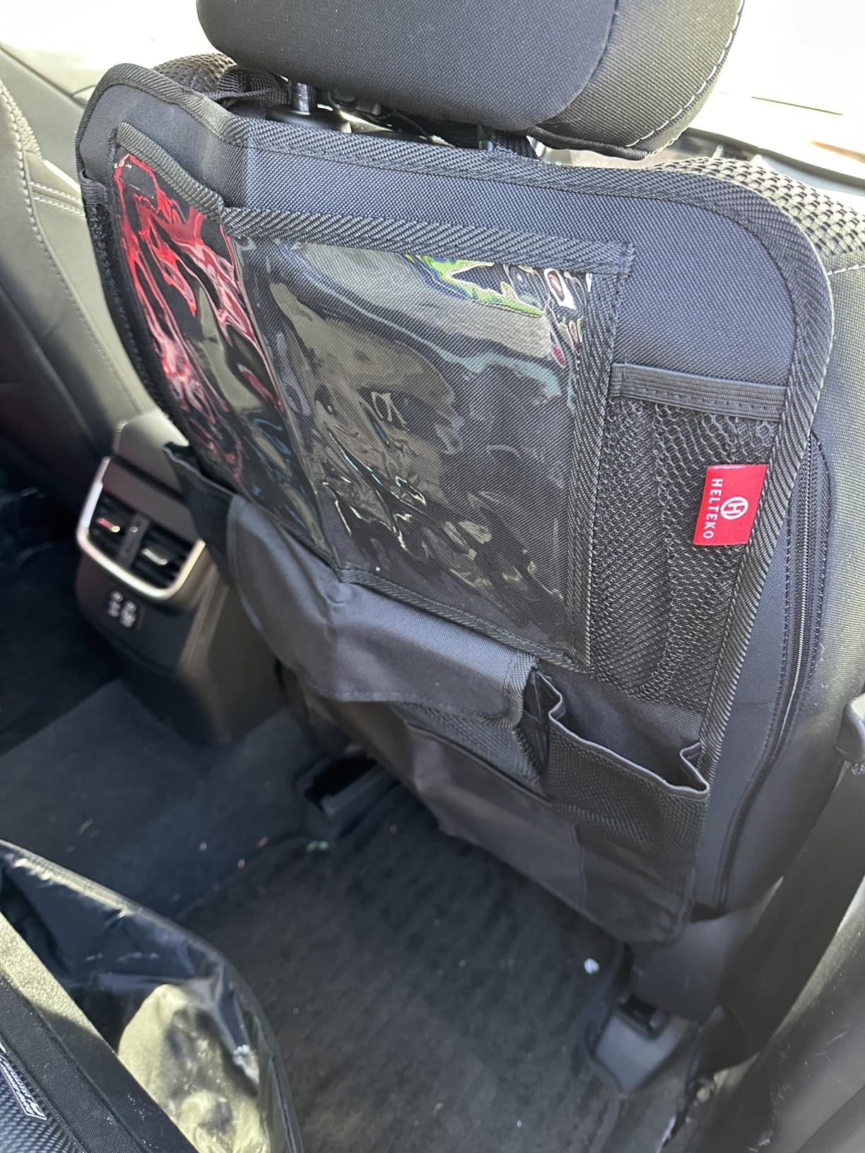 Helteko Car Seat Organizer, Ultra Version Kids Backseat Car Organizers and Storage, Waterproof Back Seat Protector Kick Mats with Tablet Holder 12 in, Car Accessories Interior and Travel Essentials. customer photo 2