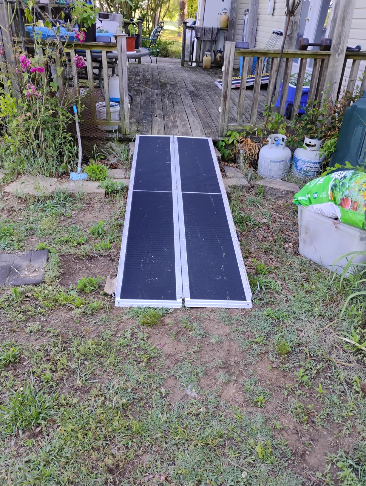 VNN Portable Wheelchair Ramp 6FT, Seamless Non-Slip Aluminum Ramps for Wheelchairs customer photo 2