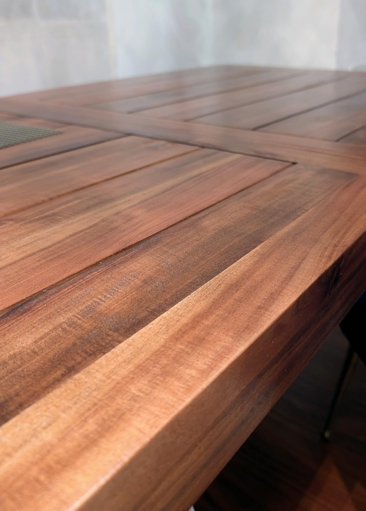 Devoko 6 Person Acacia Wood Dining Table for Kitchen, Natural | Farmhouse Kitchen Table for 6 for Indoor Outdoor Mesa De Comedor customer photo 1