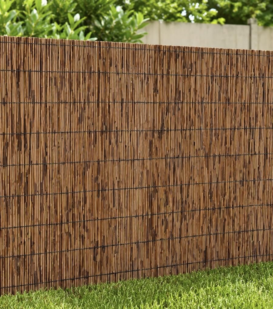 2 Pack Natural Reed Fence, 4FT X 16.4FT Bamboo Fencing Privacy Reed Screening for Outdoor, Gallery, Restaurant, Hotel, Patio (Brown) customer photo 1