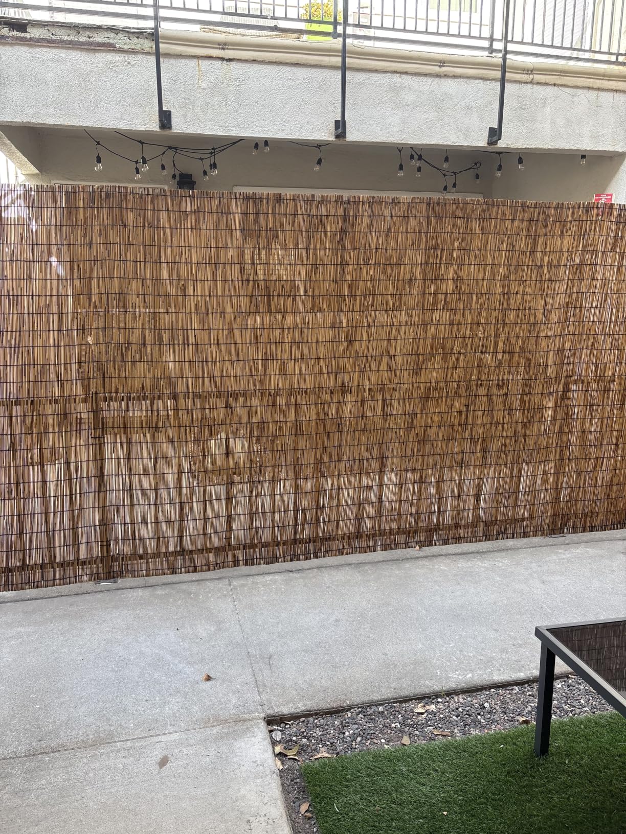 2 Pack Natural Reed Fence, 4FT X 16.4FT Bamboo Fencing Privacy Reed Screening for Outdoor, Gallery, Restaurant, Hotel, Patio (Brown) customer photo 2