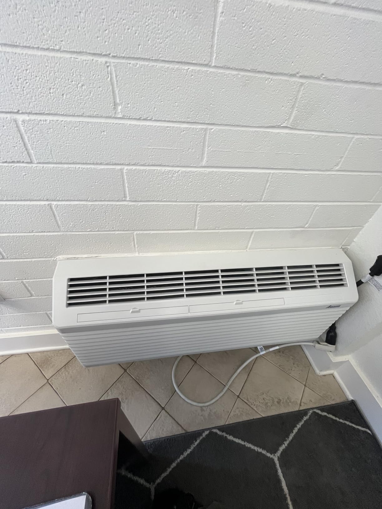 Amana K-Series 12,000 BTU PTAC Air Conditioner Heat Pump with 3.5 kW Heater, 20 Amp plug, White - PTH123K35AXXX - A/C Unit Only customer photo 2