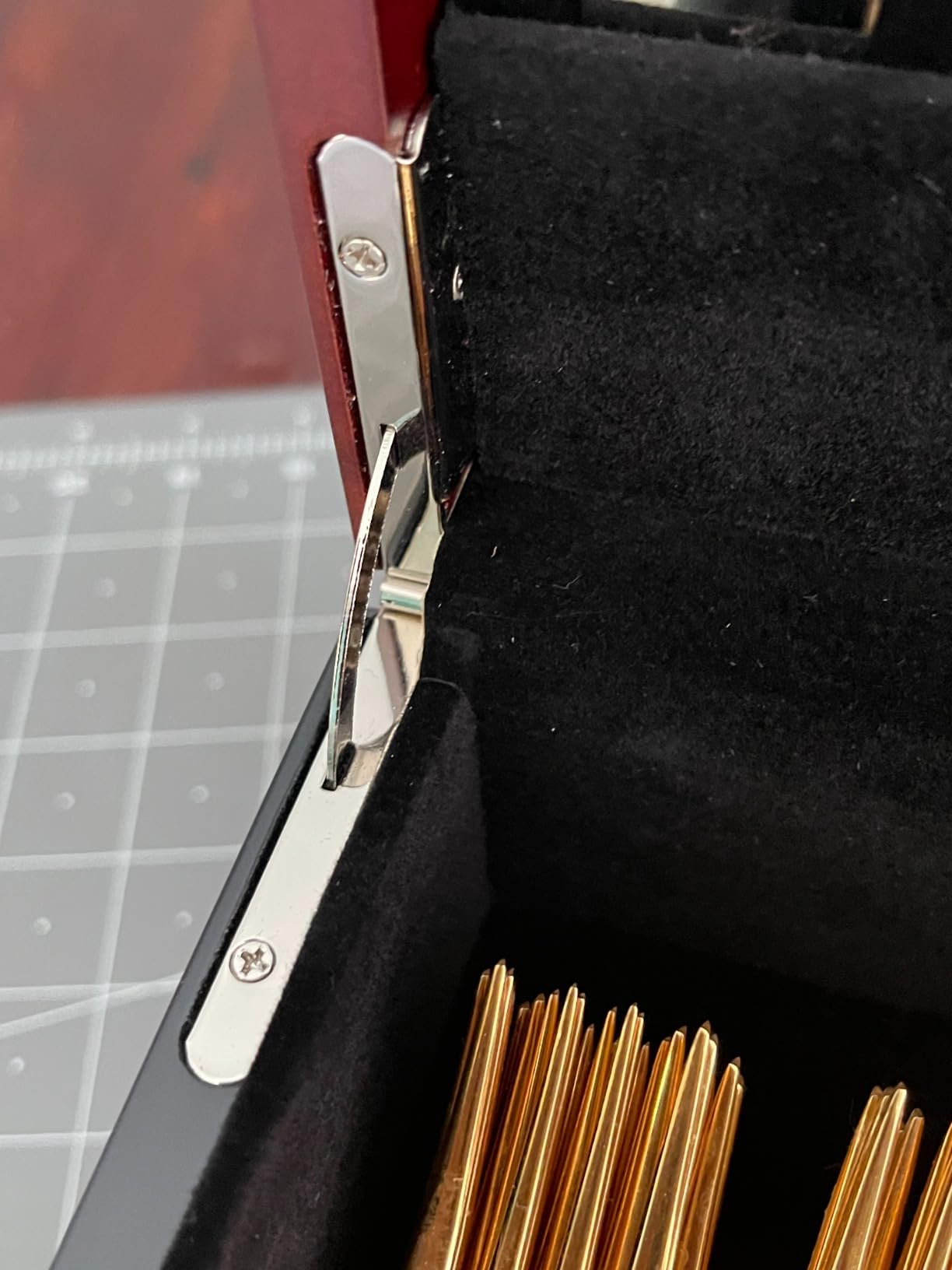 Silverware Storage Box Silverware Chest Case for Silver Flatware with Lid | Serves 14 With Tarnish Proof Dual Tone Outer Finish Felt Lining Inside and Drawer Includes Silver Polishing Cloth customer photo 2